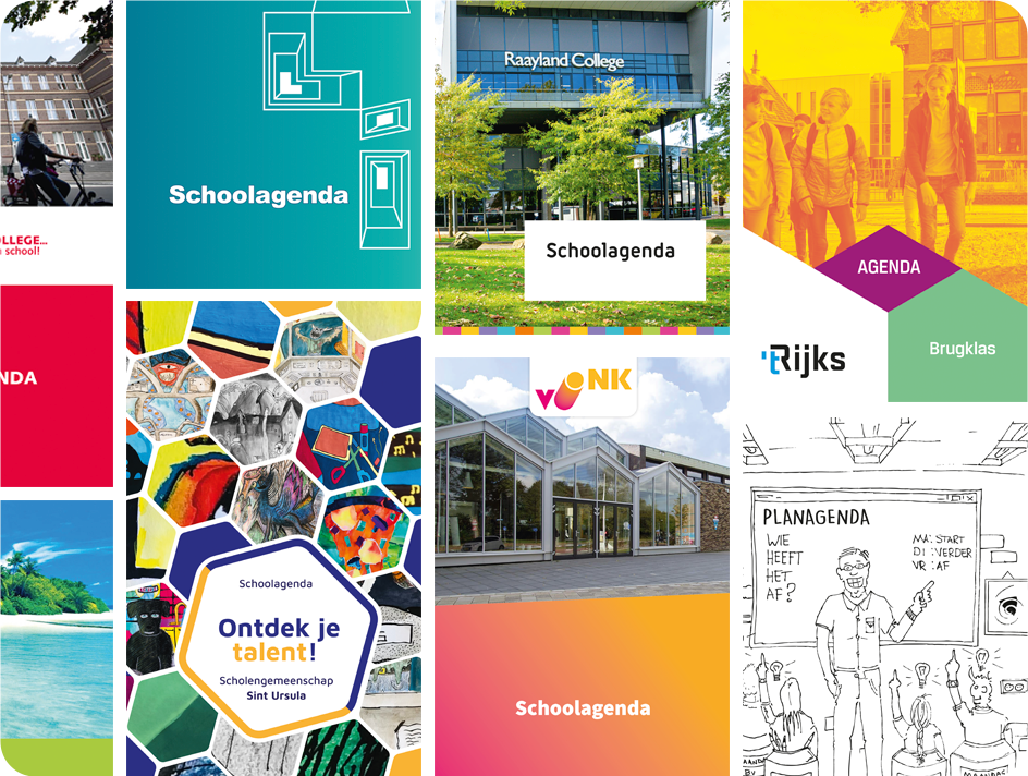 1blik School-planagenda in eigen huisstijl van een school